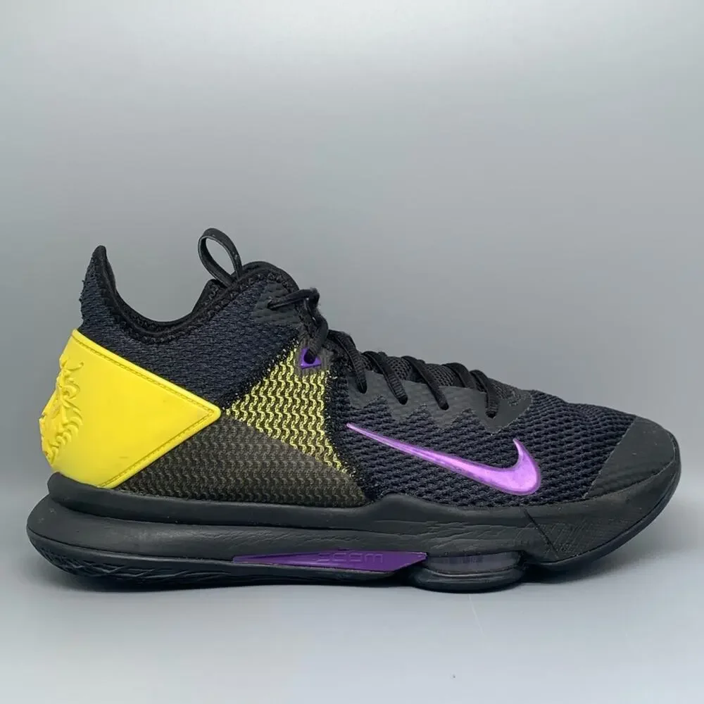 Nike LeBron‎ Witness 4 Black/Opti Yellow Basketball Shoes BV7427-004 Men's Sz13